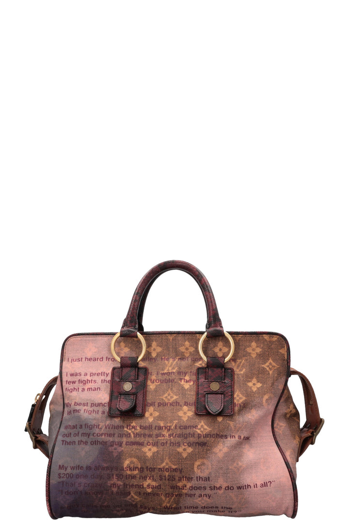 LOUIS VUITTON Richard Prince Graduate Jokes Bag MNG Python Burgundy