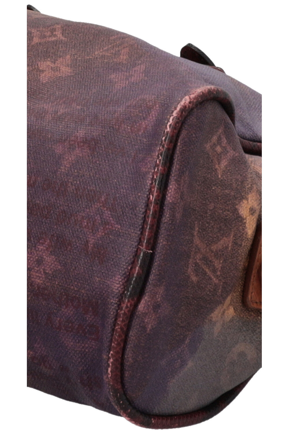 LOUIS VUITTON Richard Prince Graduate Jokes Bag MNG Python Burgundy