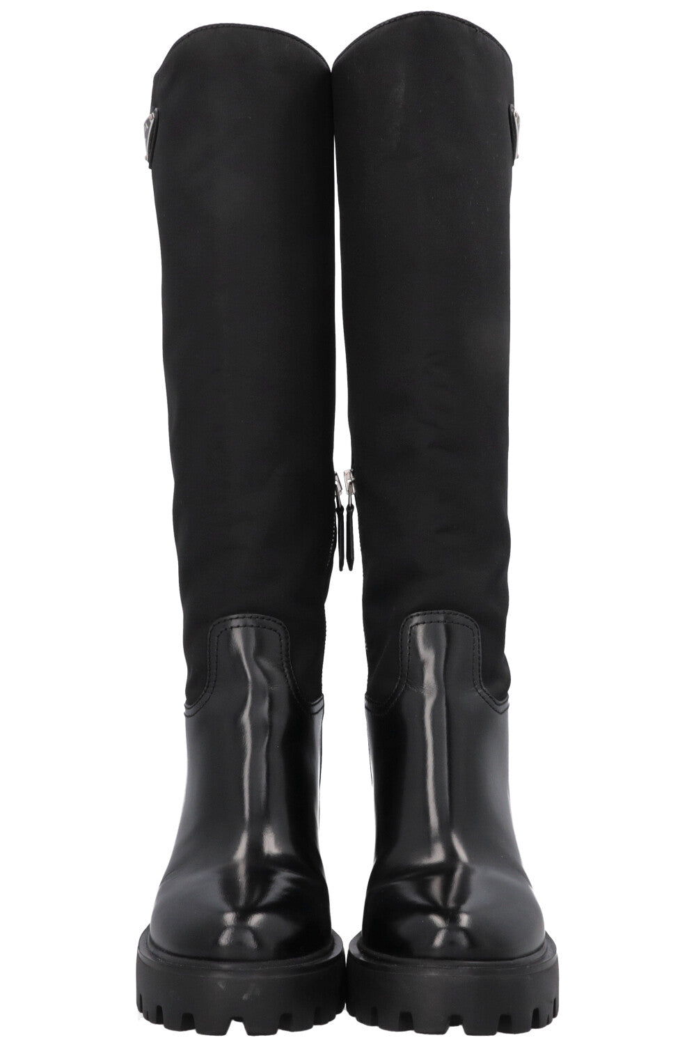 PRADA Re-Nylon Knee High Boots Black