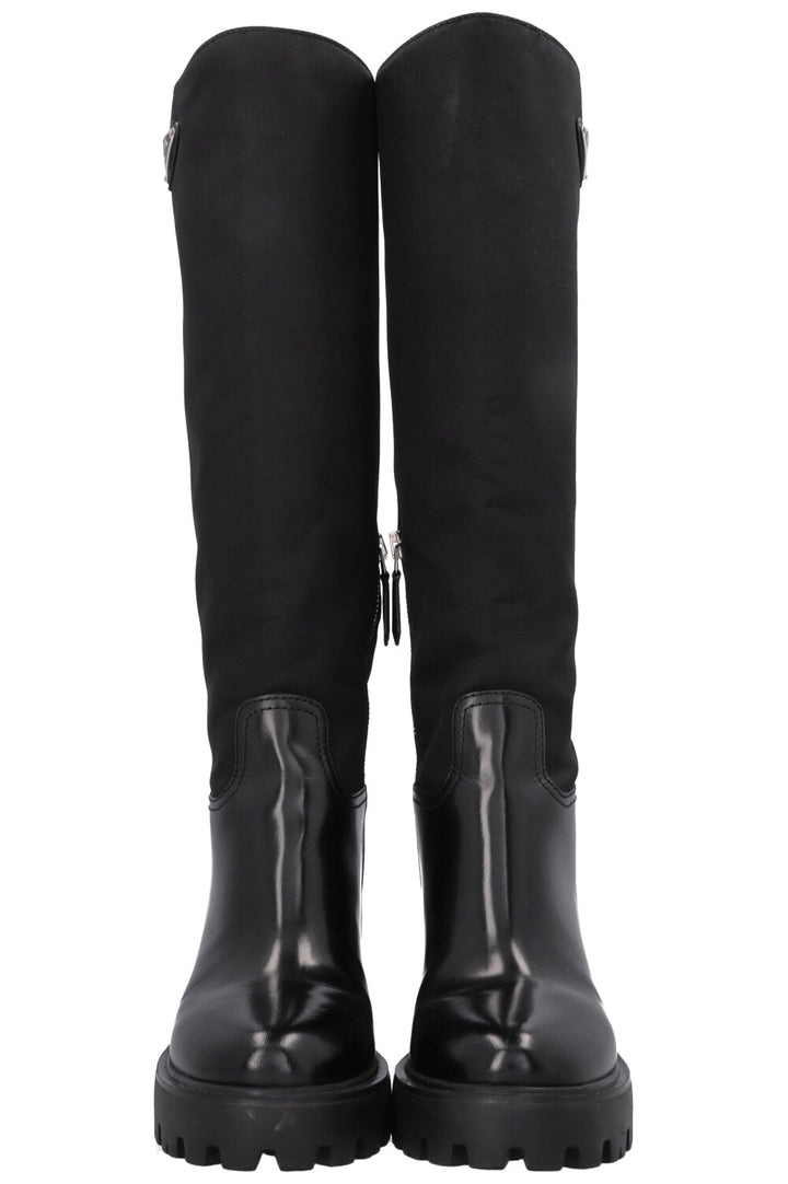 PRADA Re-Nylon Knee High Boots Black