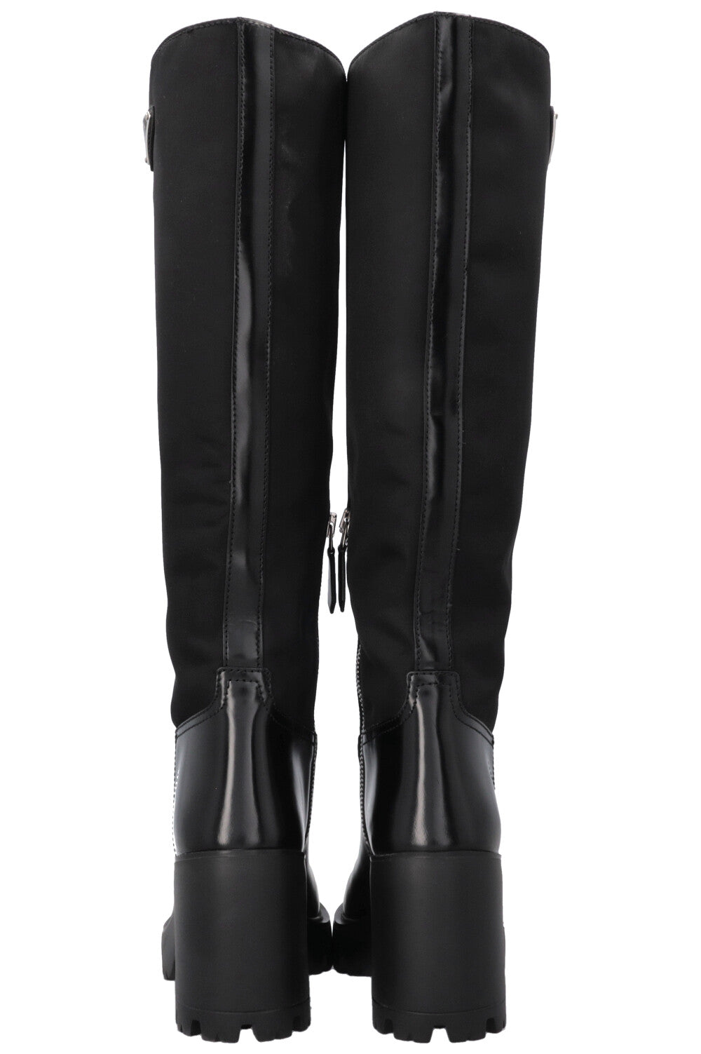 PRADA Re-Nylon Knee High Boots Black