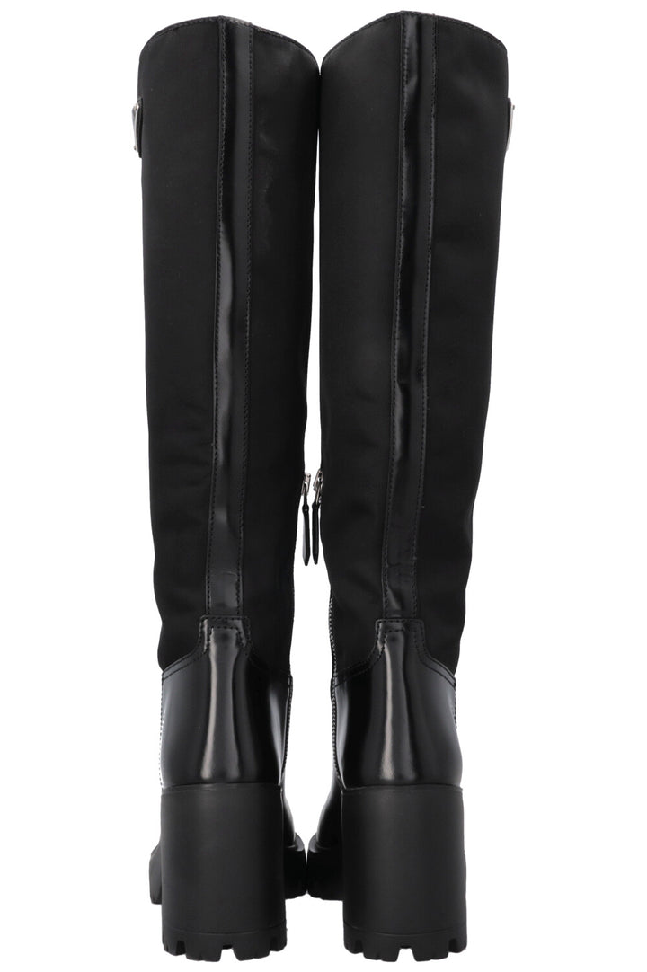PRADA Re-Nylon Knee High Boots Black