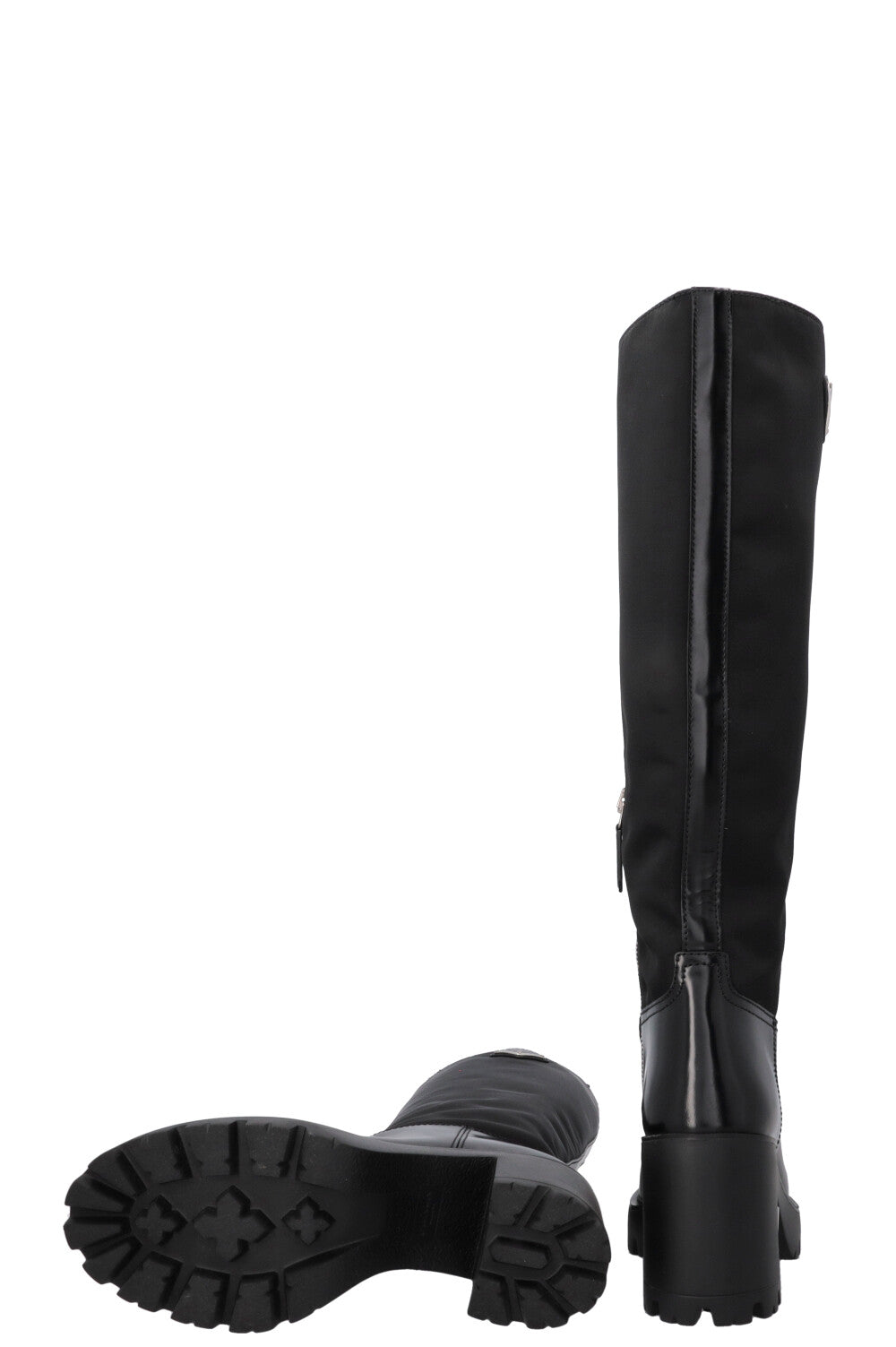 PRADA Re-Nylon Knee High Boots Black