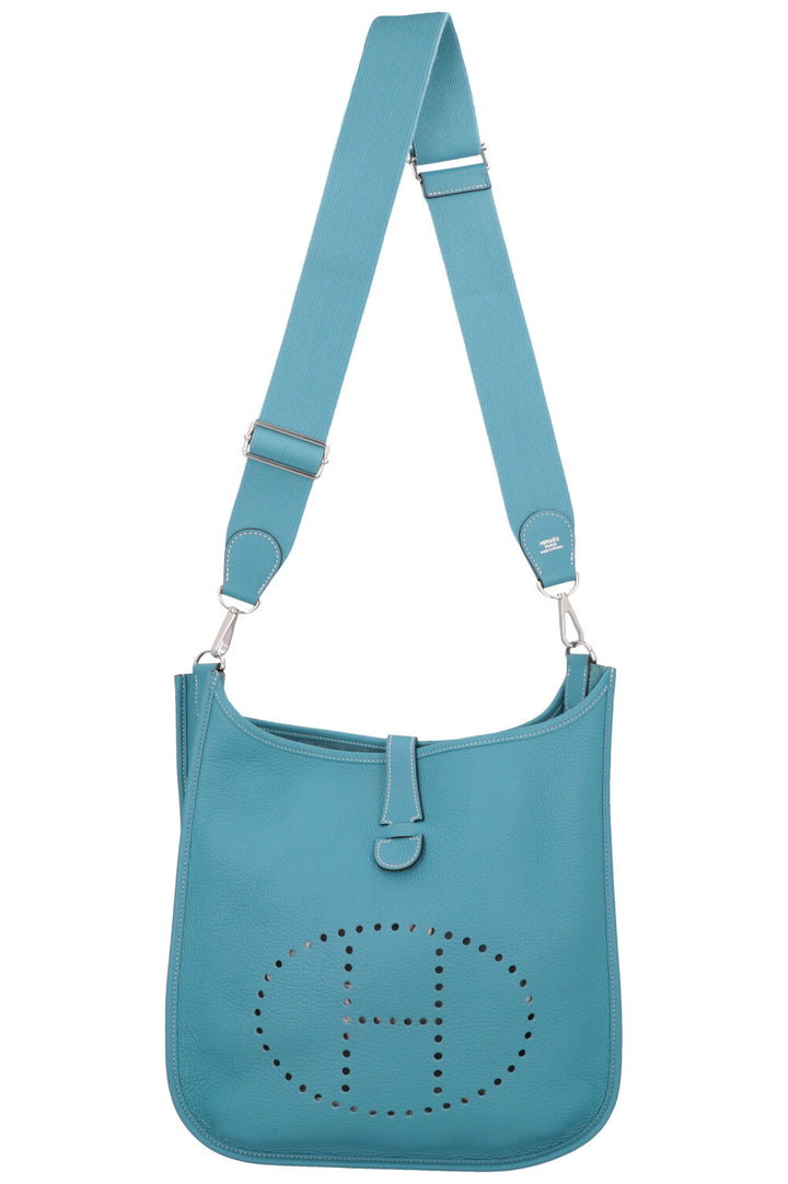 HERMÈS Evelyne GM Bleu Jean Clemence