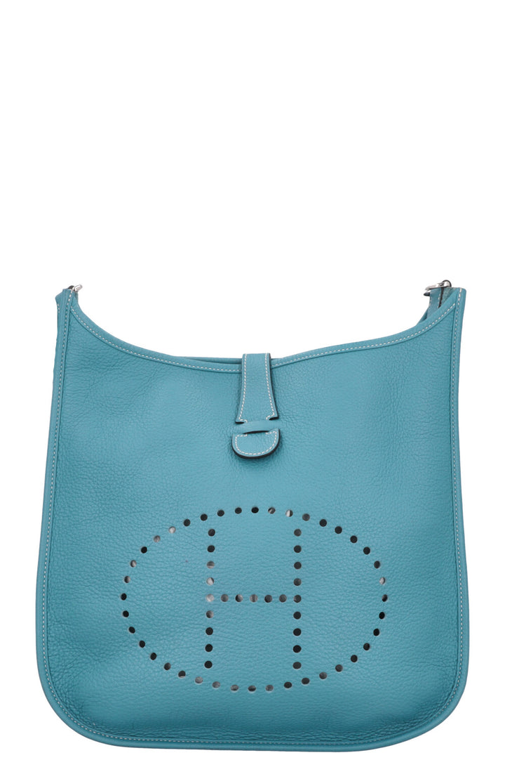 HERMÈS Evelyne GM Bleu Jean Clemence
