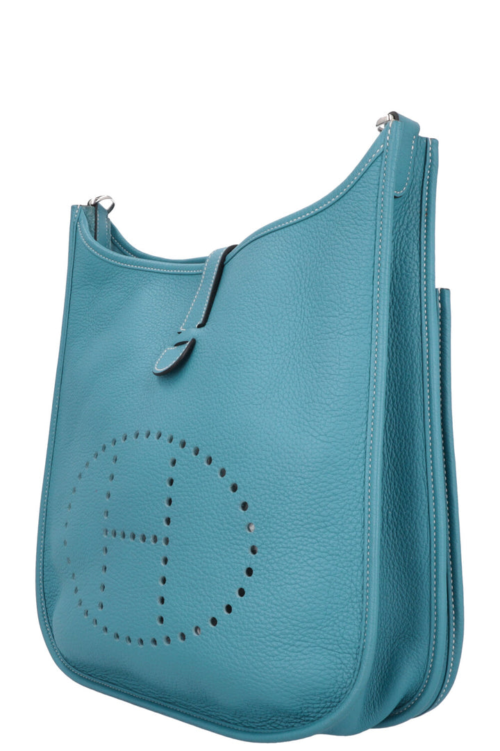 HERMÈS Evelyne GM Bleu Jean Clemence