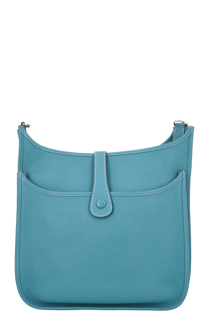 HERMÈS Evelyne GM Bleu Jean Clemence