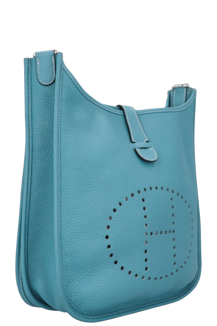 HERMÈS Evelyne GM Bleu Jean Clemence