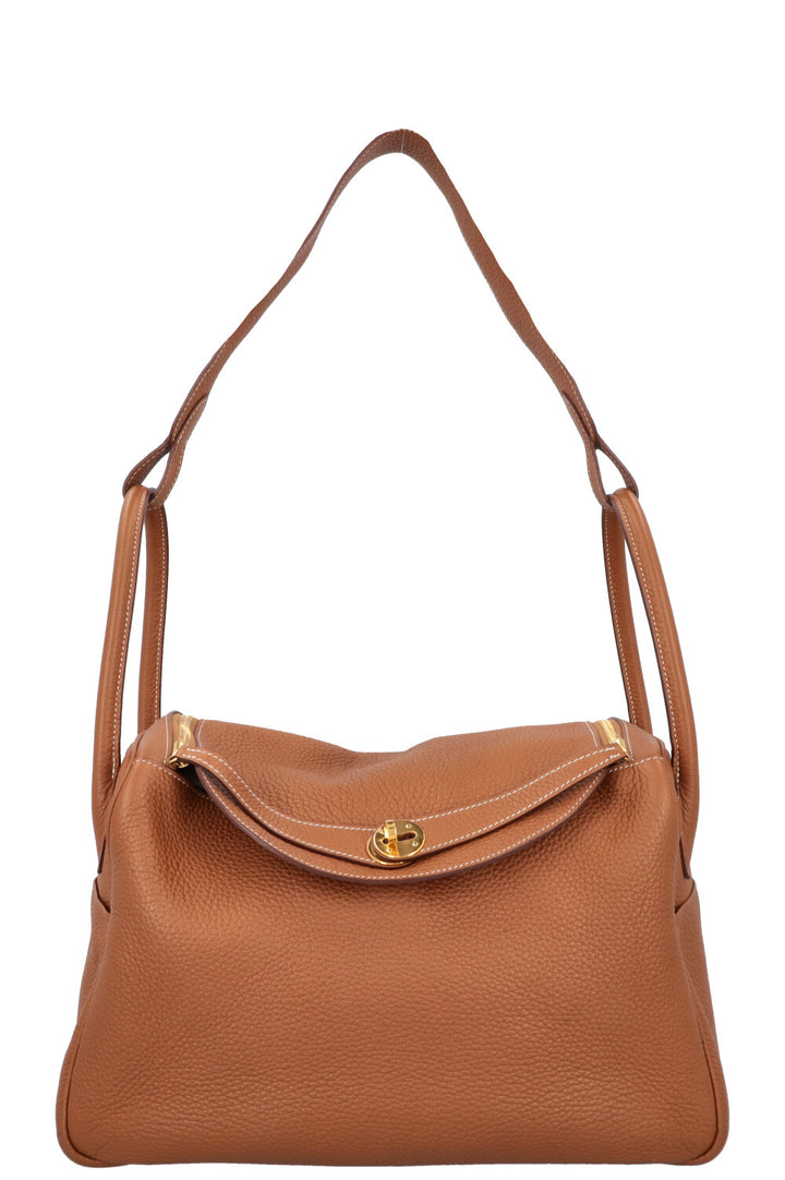 HERMÈS Lindy 34 Shoulder Bag Gold Clemence