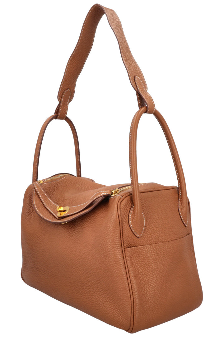HERMÈS Lindy 34 Shoulder Bag Gold Clemence
