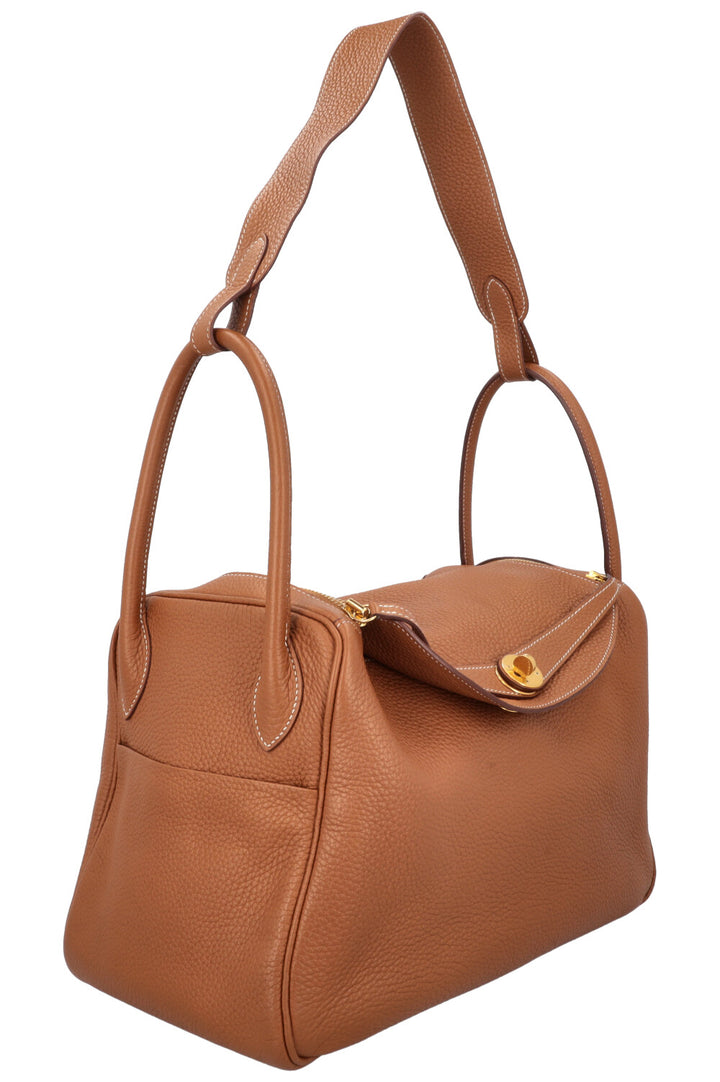 HERMÈS Lindy 34 Shoulder Bag Gold Clemence
