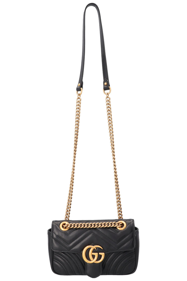 GUCCI Small Marmont Bag Leather Black