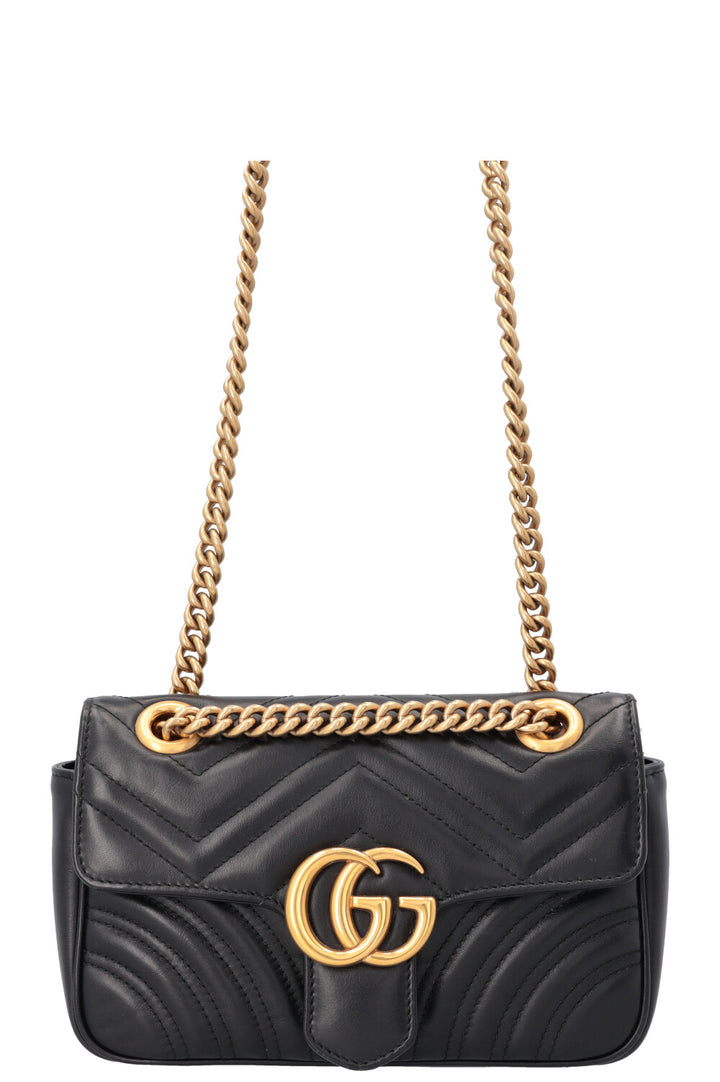 Petit sac GUCCI Marmont en cuir noir