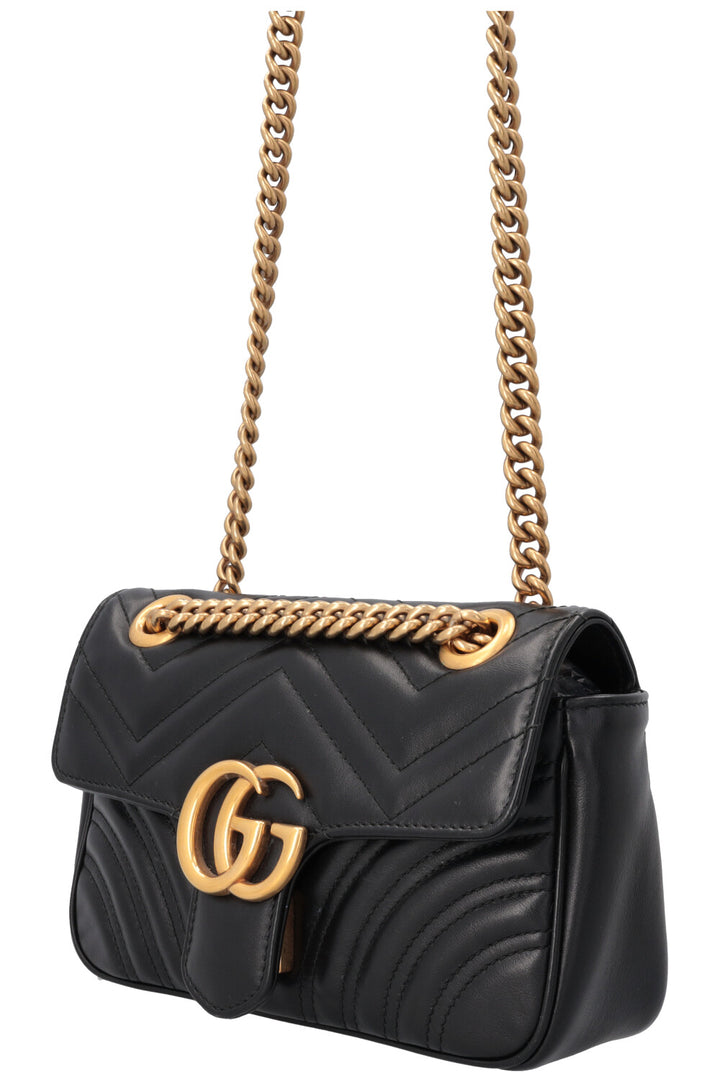 Petit sac GUCCI Marmont en cuir noir