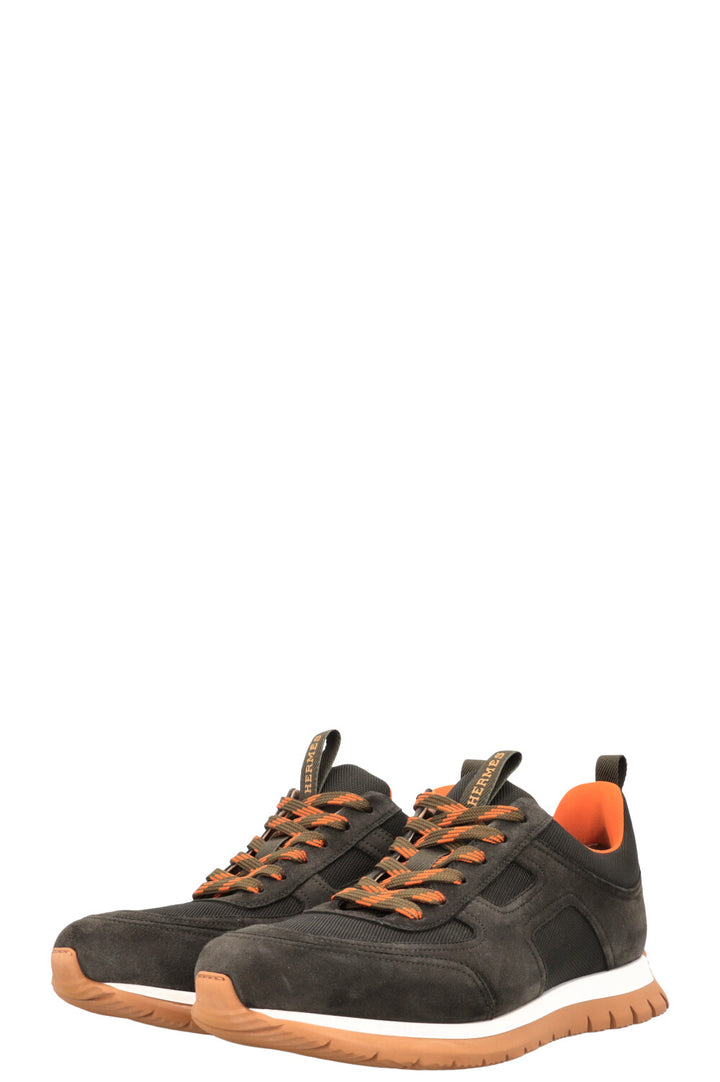 HERMÈS Jimmy Sneakers Vert Fôret