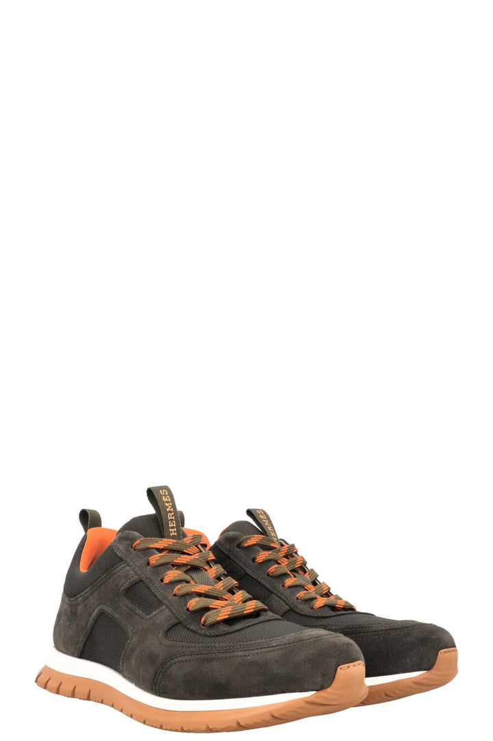 HERMÈS Jimmy Sneakers Vert Fôret