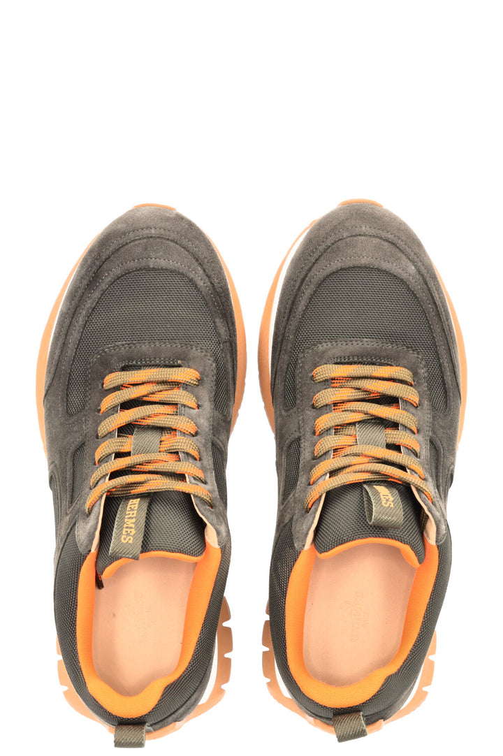HERMÈS Jimmy Sneakers Vert Fôret