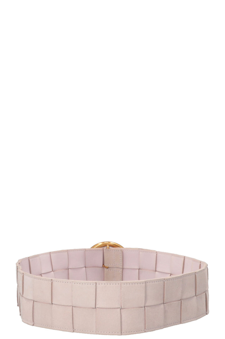 BOTTEGA VENETA Ceinture Intrecciato Suède Rose