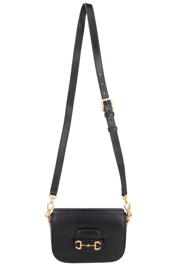 Petit sac à bandoulière GUCCI Horsebit 1955 noir