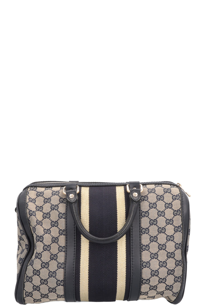 Sac bowling GUCCI Boston en toile bleue