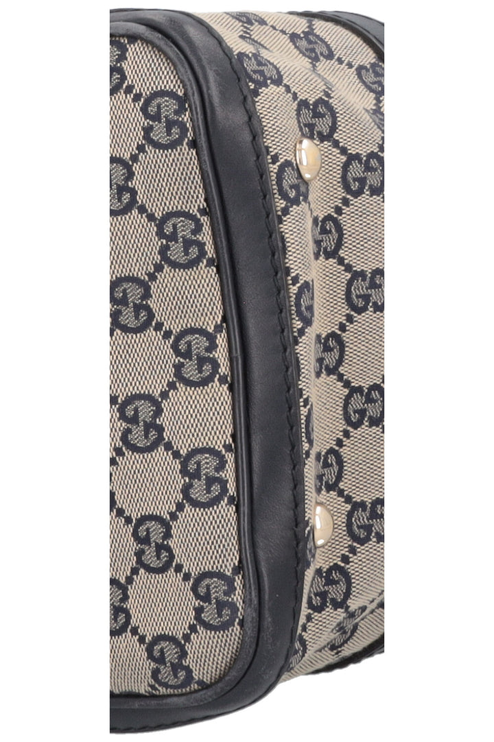 Sac bowling GUCCI Boston en toile bleue