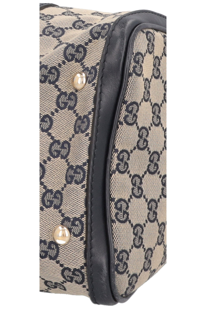 Sac bowling GUCCI Boston en toile bleue