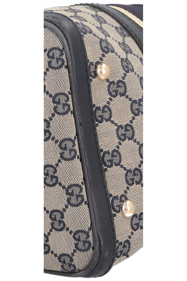 Sac bowling GUCCI Boston en toile bleue