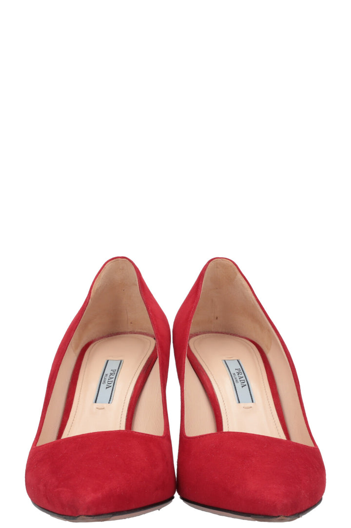PRADA Heels Suede Red