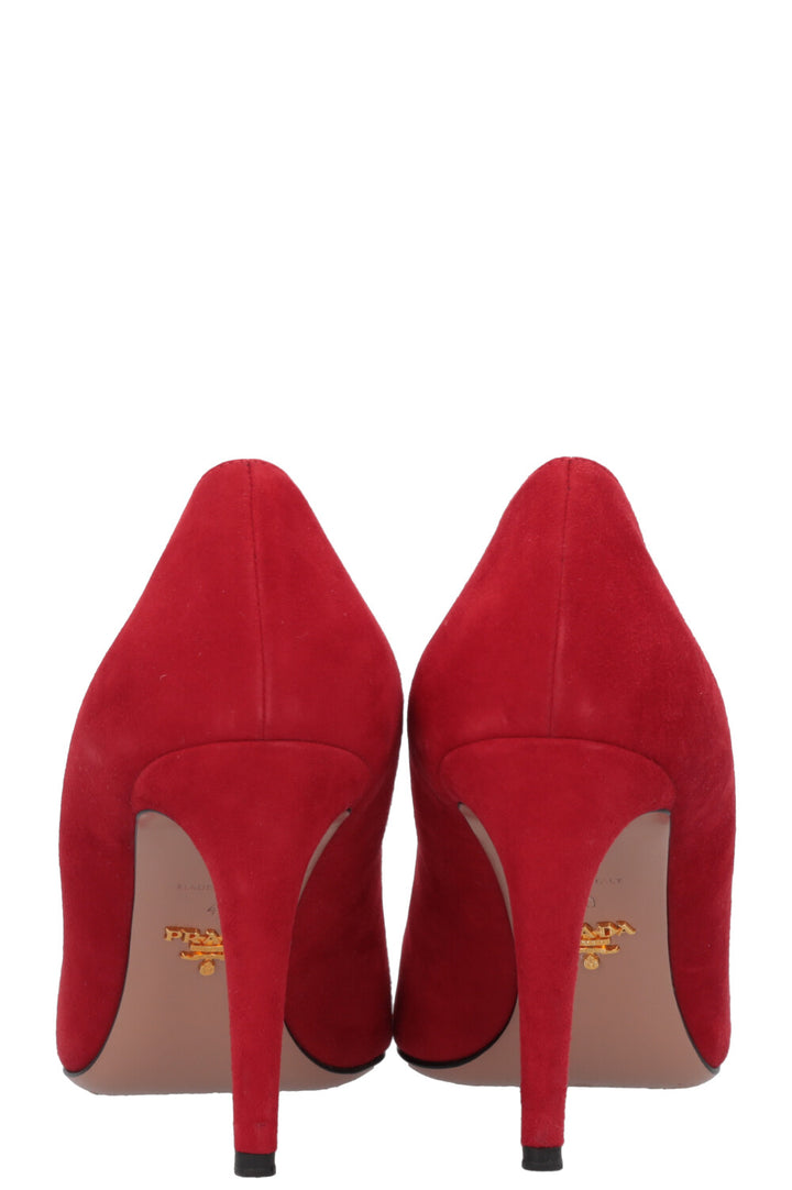 PRADA Heels Suede Red