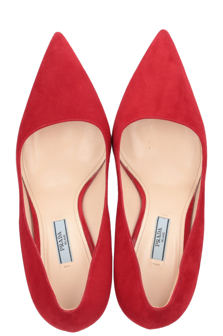 PRADA Heels Suede Red