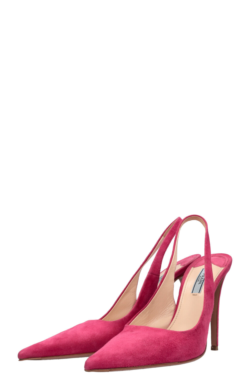 PRADA Slingback Heels Suede Pink