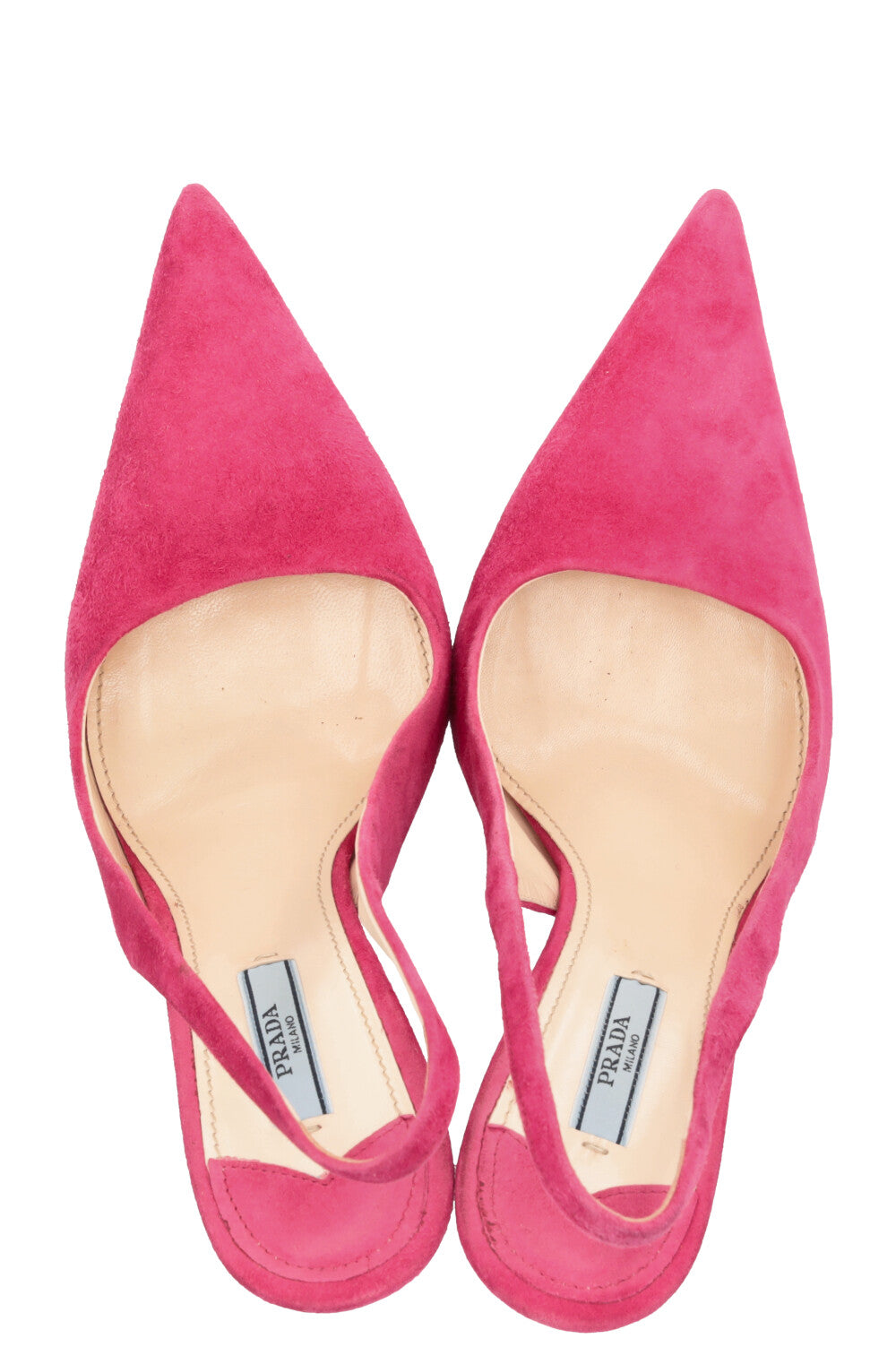 PRADA Slingback Heels Suede Pink