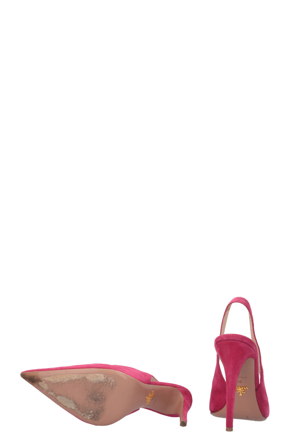PRADA Slingback Heels Suede Pink