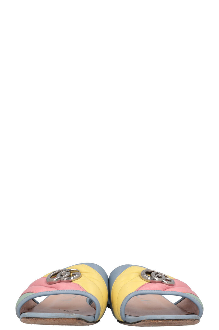 GUCCI Quilted Rainbow Marmont Sandals