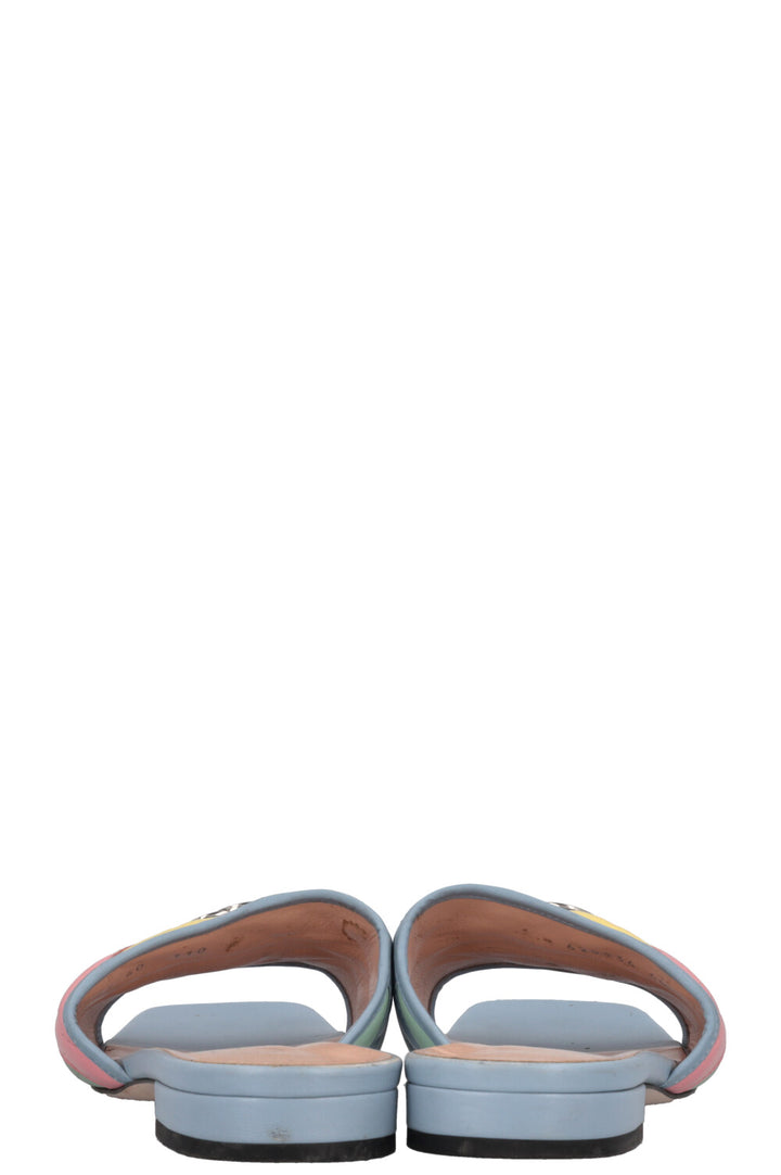 GUCCI Quilted Rainbow Marmont Sandals