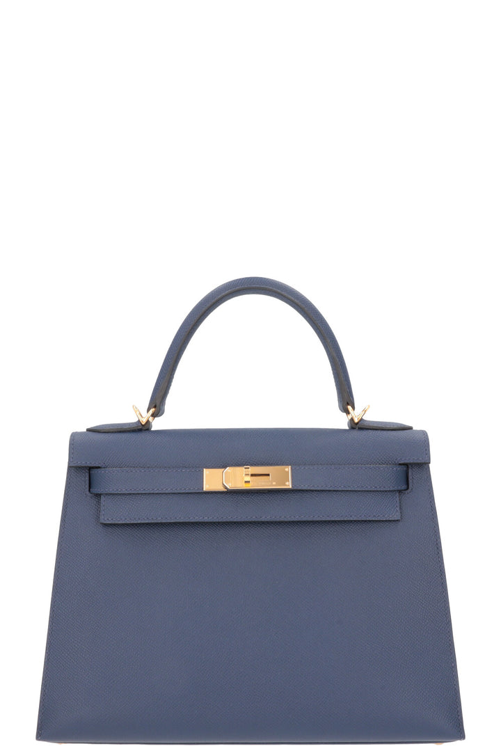 HERMES Kelly Sellier 28 Epsom Bleu Navy