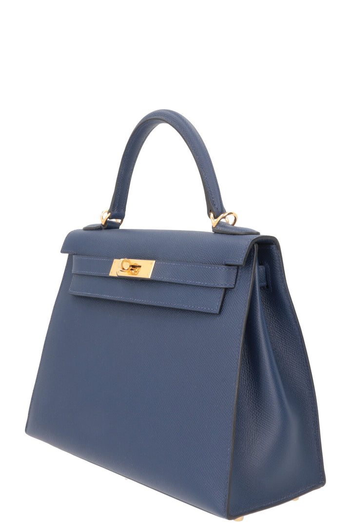 HERMES Kelly Sellier 28 Epsom Bleu Navy