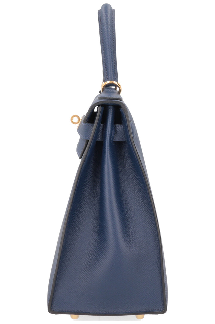 HERMES Kelly Sellier 28 Epsom Bleu Navy