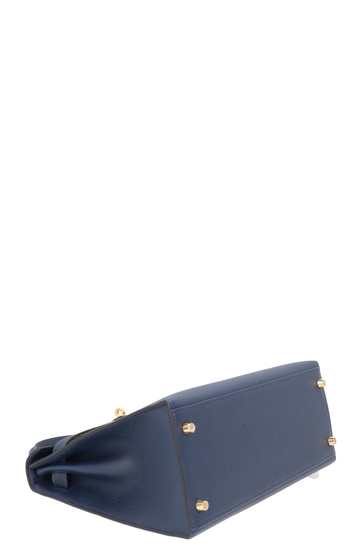 HERMES Kelly Sellier 28 Epsom Bleu Navy
