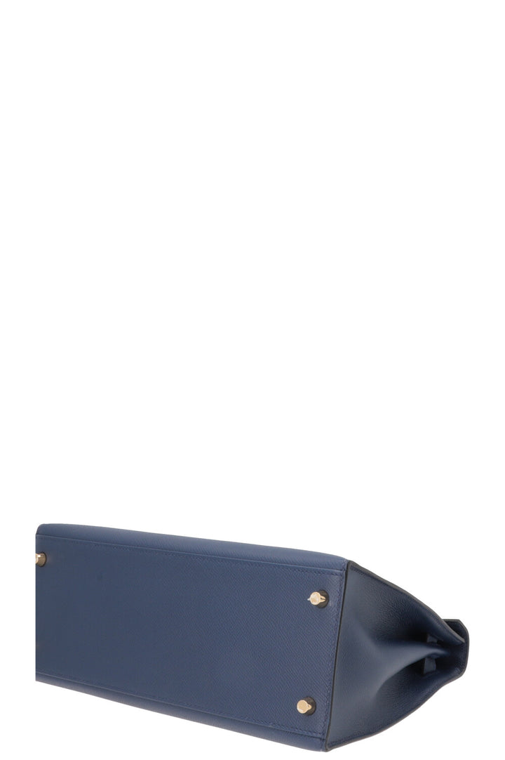 HERMES Kelly Sellier 28 Epsom Bleu Navy