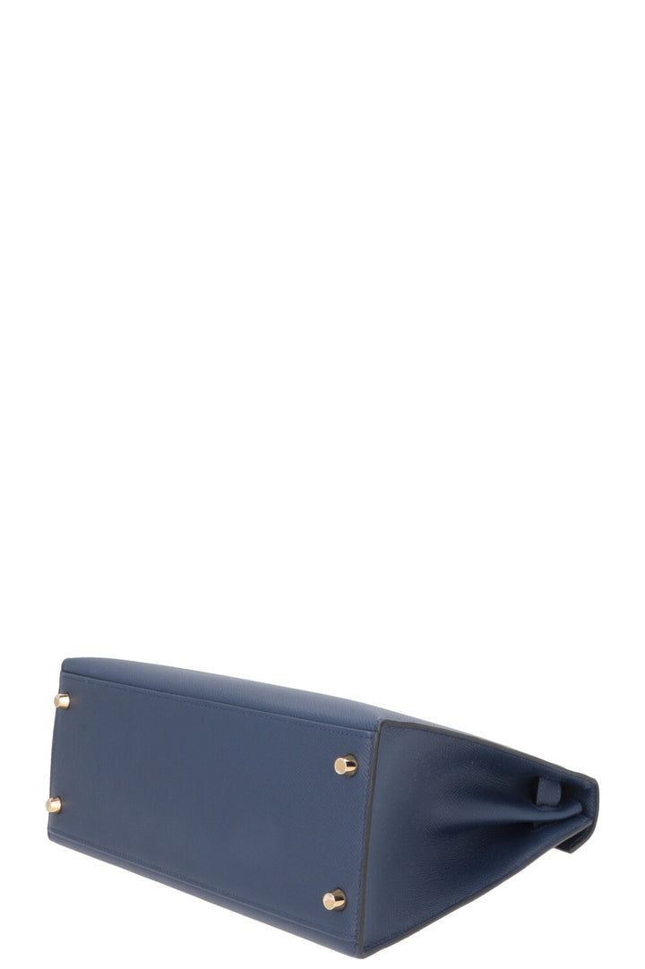 HERMES Kelly Sellier 28 Epsom Bleu Navy