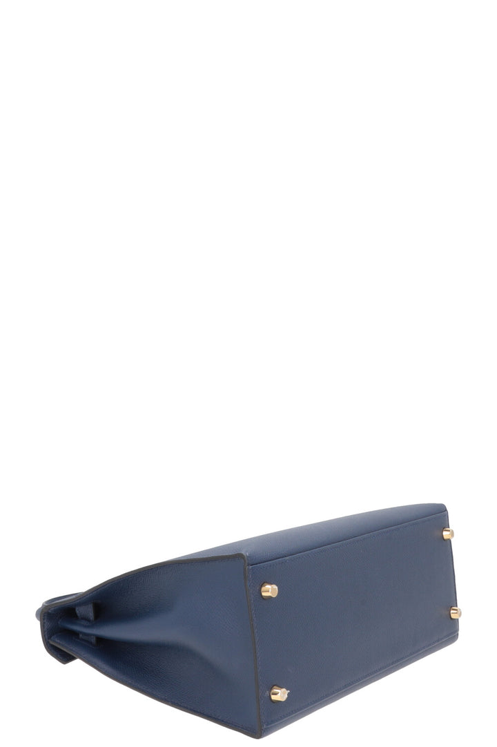 HERMES Kelly Sellier 28 Epsom Bleu Navy