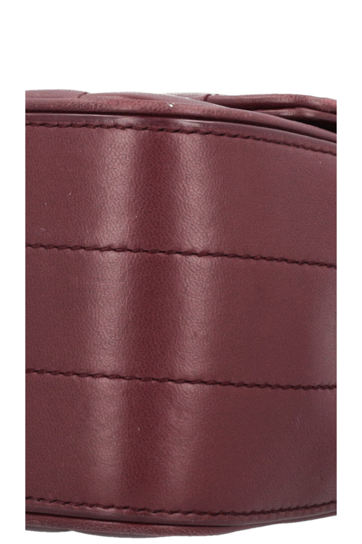SAINT LAURENT Vicky Quilted Crossbody Bag Burgundy