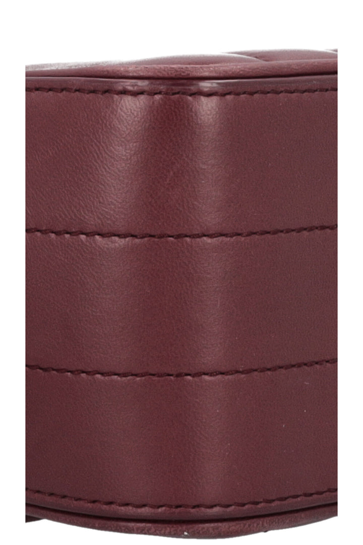 SAINT LAURENT Vicky Quilted Crossbody Bag Burgundy