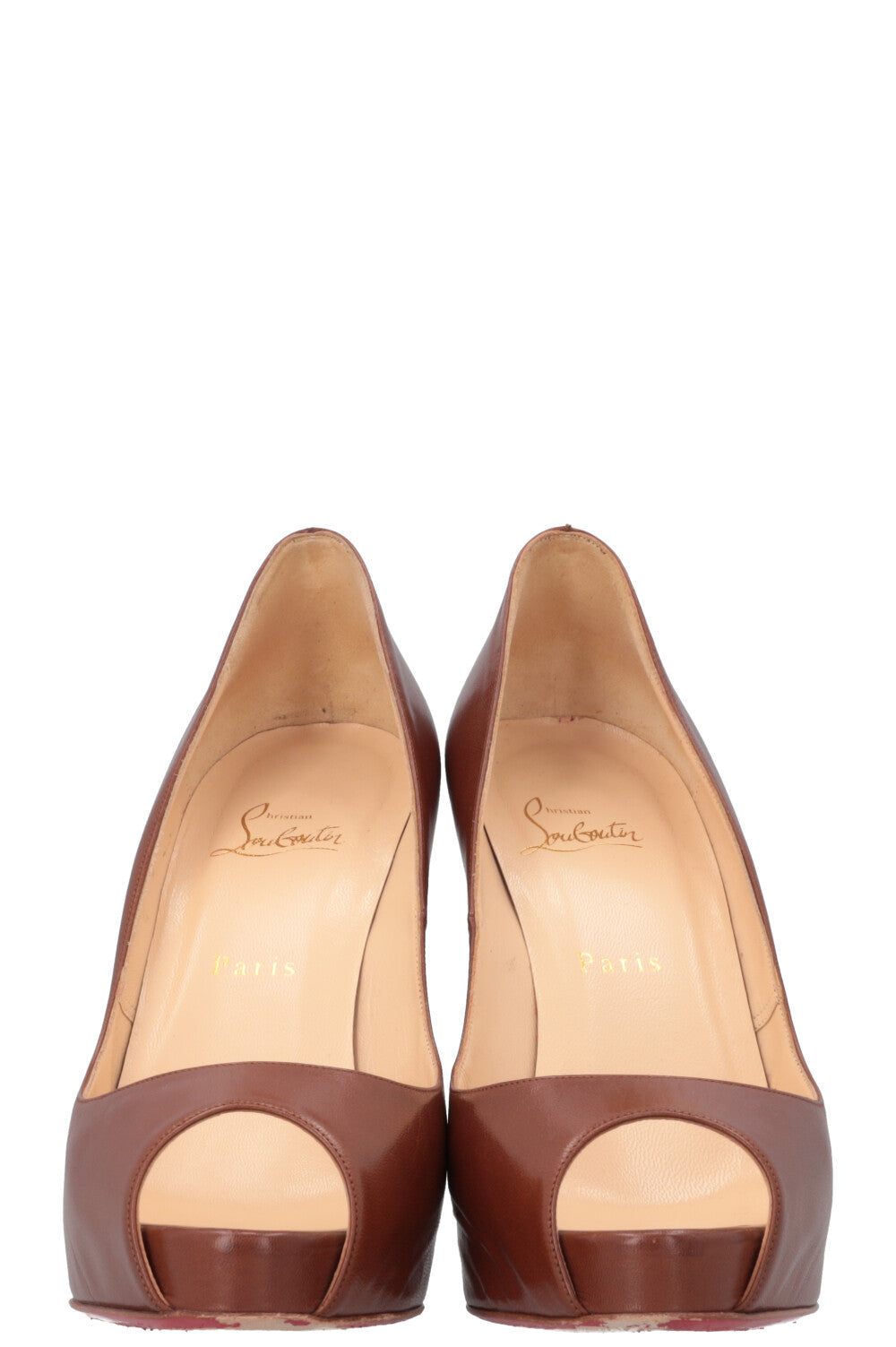 CHRISTIAN LOUBOUTIN Peeptoe Heels Brown