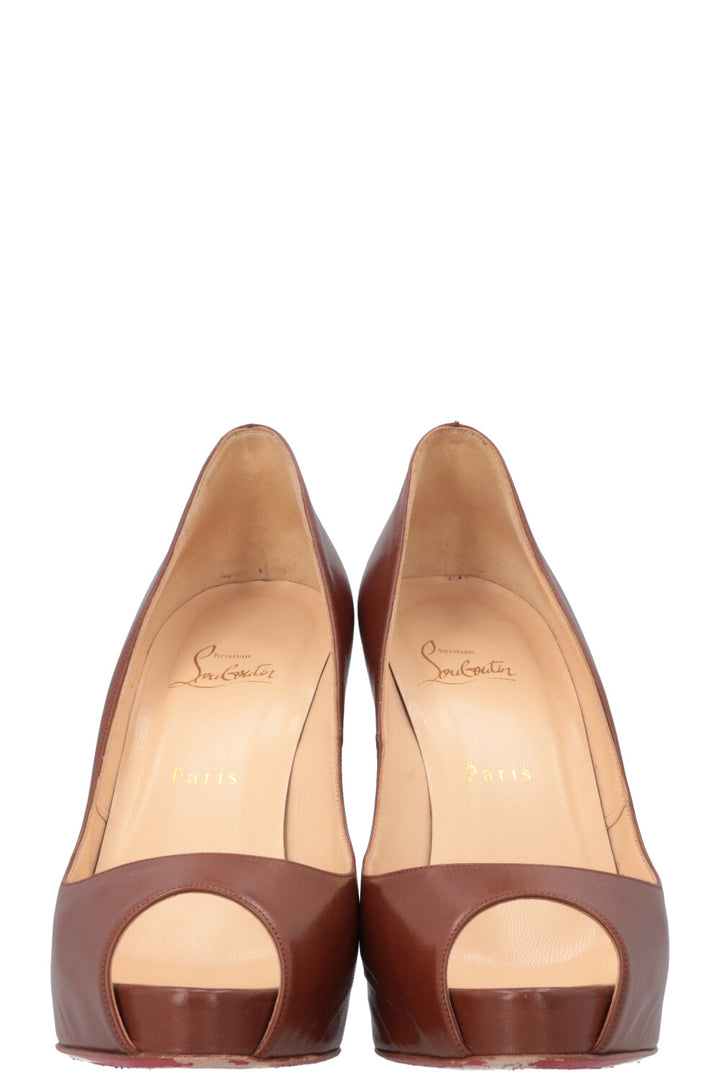 CHRISTIAN LOUBOUTIN Peeptoe Heels Brown