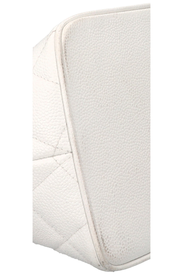 CHANEL Medaillon Tote Bag Leather White