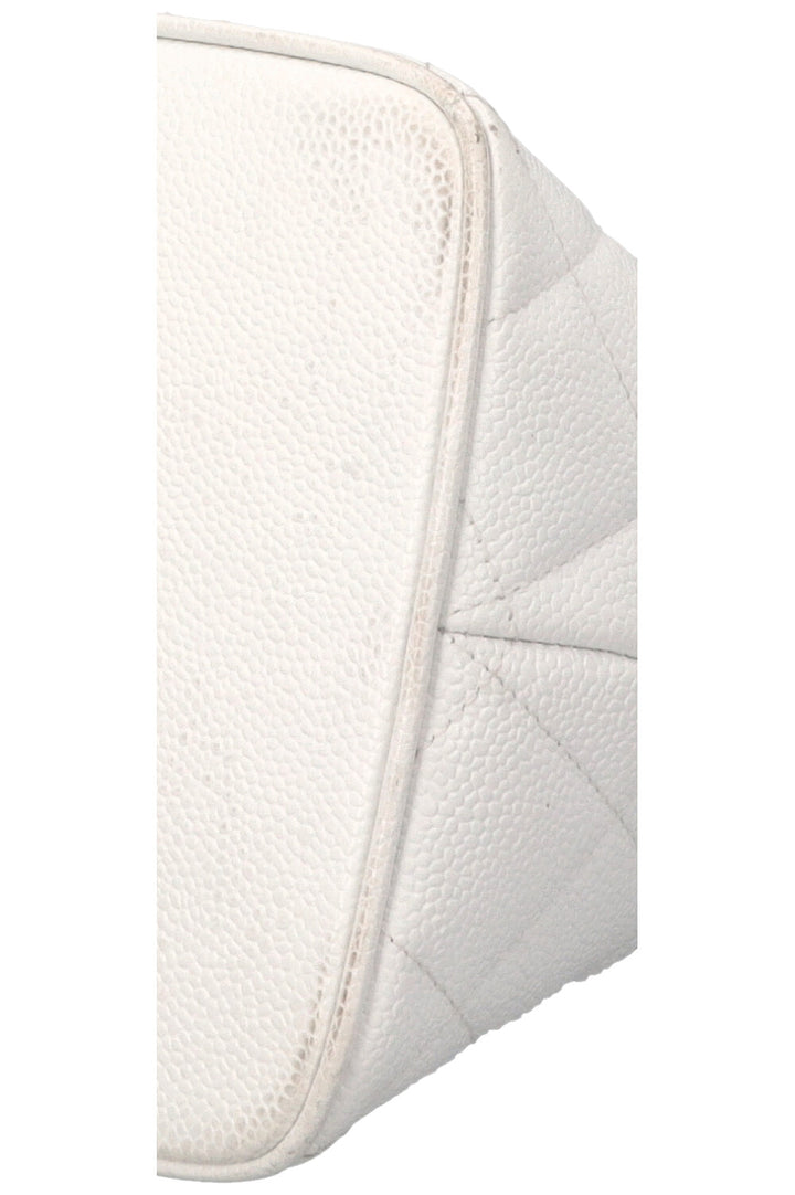 CHANEL Medaillon Tote Bag Leather White