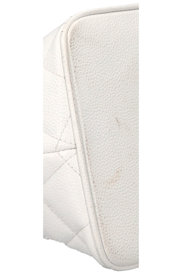 CHANEL Medaillon Tote Bag Leather White