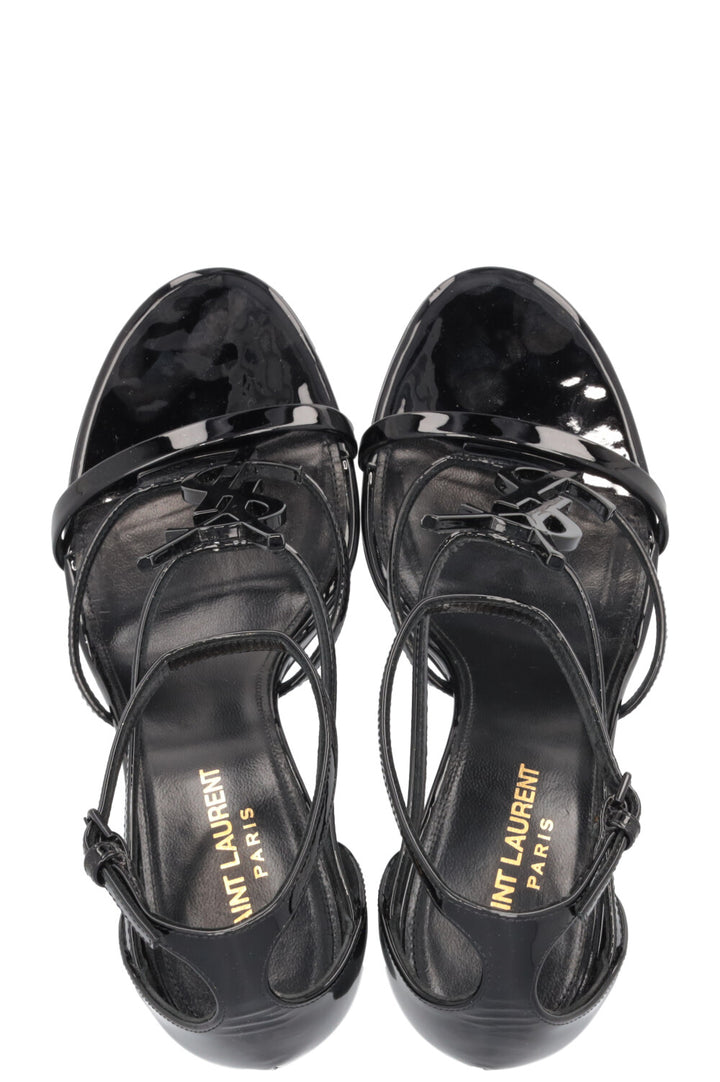SAINT LAURENT Cassandra Heels Patent Black